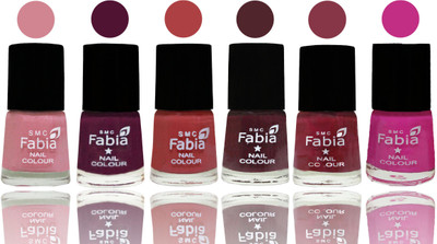 

Fabia Nail Polish Matte Look Attractive Your Nails Rose-Boysenberry-Peach-Wine-Wine Red-Pink Pink(Pack of 6)