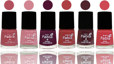 

Fabia Nail Polish Matte Look Attractive Your Nails Mauve Pink-Rose-Boysenberry-Peach-Wine-Strawberry(Pack of 6)
