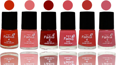 

Fabia Nail Polish Matte Look Attractive Your Nails Fire Orange-Baby Pink-Bold Red-Strawberry-Candy Orange-Light Pink(Pack of 6)