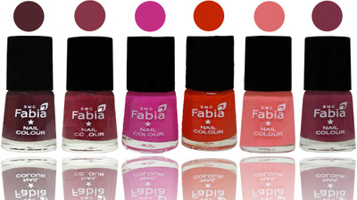 

Fabia Nail Polish Matte Look Attractive Your Nails Wine-Wine Red-Pink Pink-Fire Orange-Baby Pink-Plum(Pack of 6)