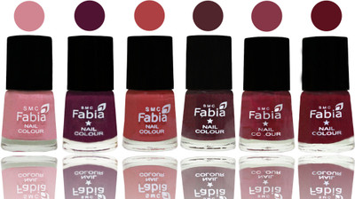 

Fabia Nail Polish Matte Look Attractive Your Nails Rose-Boysenberry-Peach-Wine-Wine Red-Maroon(Pack of 6)