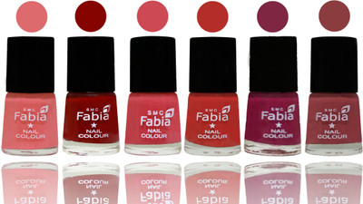 

Fabia Nail Polish Matte Look Attractive Your Nails Baby Pink-Bold Red-Strawberry-Candy Orange-Dark Magenta-Dark Nude(Pack of 6)