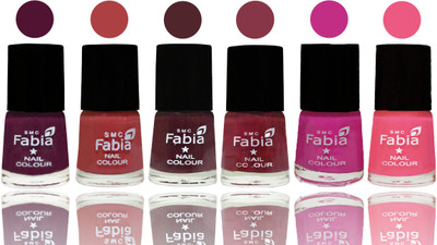 

Fabia Nail Polish Matte Look Attractive Your Nails Boysenberry-Peach-Wine-Wine Red-Pink Pink-Shock Pink Light(Pack of 6)