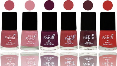 

Fabia Nail Polish Matte Look Attractive Your Nails Mauve Pink-Rose-Boysenberry-Peach-Wine-Candy Orange(Pack of 6)