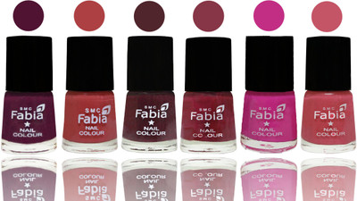 

Fabia Nail Polish Matte Look Attractive Your Nails Boysenberry-Peach-Wine-Wine Red-Pink Pink-Light Pink(Pack of 6)
