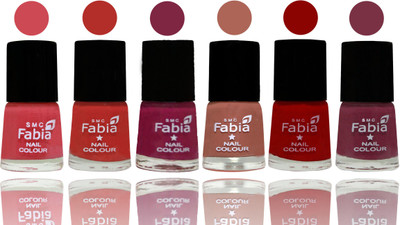 

Fabia Nail Polish Matte Look Attractive Your Nails Strawberry-Candy Orange-Dark Magenta-Coral-Red-Plum(Pack of 6)
