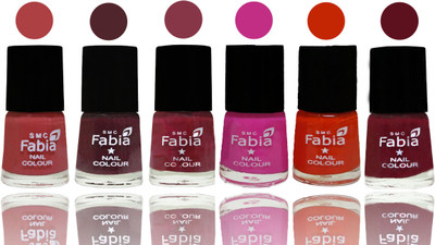 

Fabia Nail Polish Matte Look Attractive Your Nails Peach-Wine-Wine Red-Pink Pink-Fire Orange-Maroon(Pack of 6)