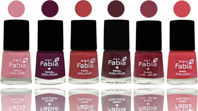 

Fabia Nail Polish Matte Look Attractive Your Nails Rose-Boysenberry-Peach-Wine-Wine Red-Strawberry(Pack of 6)