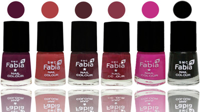 

Fabia Nail Polish Matte Look Attractive Your Nails Boysenberry-Peach-Wine-Wine Red-Pink Pink-Black(Pack of 6)