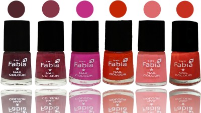 

Fabia Nail Polish Matte Look Attractive Your Nails Wine-Wine Red-Pink Pink-Fire Orange-Baby Pink-Orange(Pack of 6)