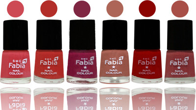 

Fabia Nail Polish Matte Look Attractive Your Nails Strawberry-Candy Orange-Dark Magenta-Coral-Red-Dark Peach(Pack of 6)