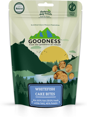 

Goodness Grain free Dog treat Fish 150 g Dry Dog Food