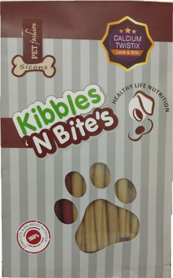 

Sicons Sicons Pet Fashion Calcium Twistix Lamb & Milk Mix Flaver 250gm (Pack of 1) Lamb, Milk Dog Treat(250 g)