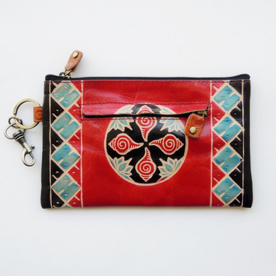 

allmyCraft LEATHER WALLET CUM MOBILE POUCH Pouch(Red)