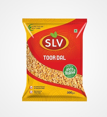 

slv food products Unpolished Yellow Toor Dal (Split)(500 g)