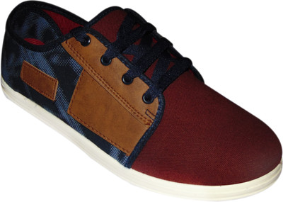 

GS Footwear Men Sneakers For Men(Blue, Maroon