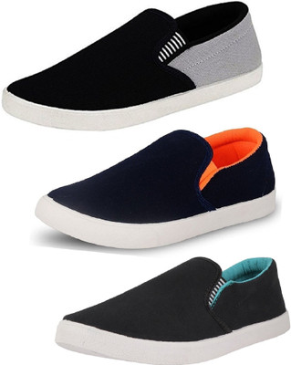 

Rifof 3 Combo Pack Of Shoes Slip On Sneakers For Men(Multicolor