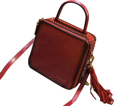

Vilado Women Evening/Party Red Genuine Leather Sling Bag
