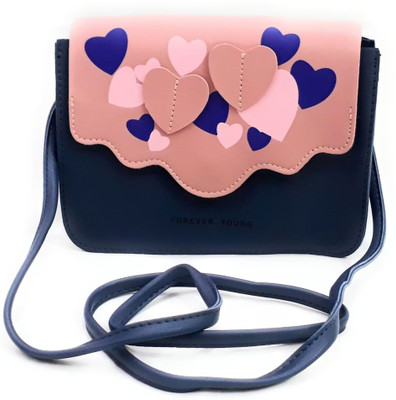 

Reliable Girls Casual Blue PU Sling Bag