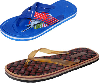 

Indistar SetpCare Super Soft and Comfortable Slippers, Blue::brown