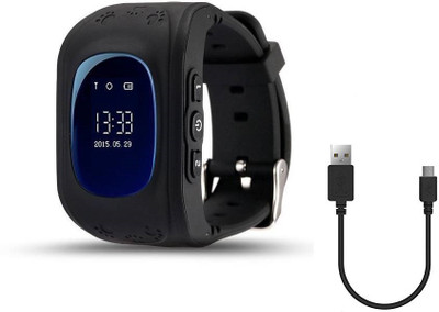

Bluebells India ™Anti Lost SOS Call Children Finder GPS Tracker Fitness Wrist Bracelet Black Smartwatch(Black Strap Free Size)