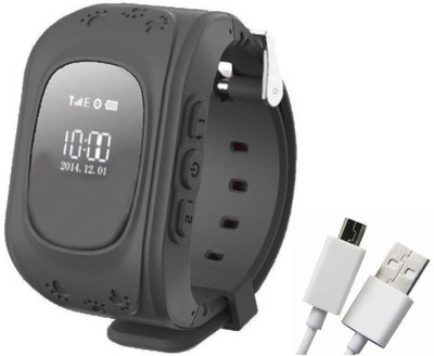 

Bluebells India ™Silicon Kids GPS Wrist 2-Way Call BT anti-lost Support Andorid and IOS APPs GPS LBS AGPS Location Black Smartwatch(Black Strap Free Size)