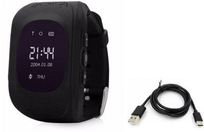 

Bluebells India ™Smart Watch For Children Kids Baby Electronic Watch Tracker Smart Wrist Watch With Gps & Gsm System With Functions For Kids Safety Alarms Anti-Lost For Birthday Gift Android IOS Black Smartwatch(Black Strap Free Size)