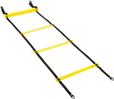 

QUINERGYS y Ladder Agility Training Ladder Speed Flat Rung 10 Rungs Speed Ladder(Multicolor)