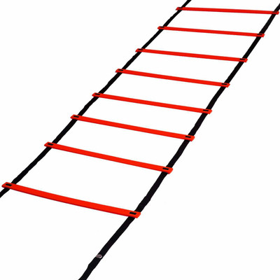 

QUINERGYS ™ Agility ladders with Adjustable flat rungs Rapid clips at each end Speed Ladder(Red)