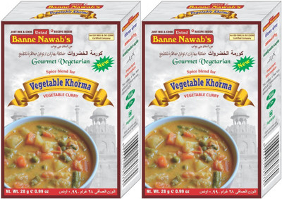 

Ustad Banne Nawab's VEGETABLE KHORMA - VEGETABLE CURRY - 2 PACK(2 x 28 g)