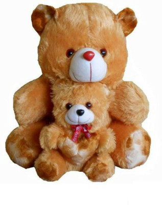 

A.P.TRADERS Brown mom and baby teddy bear 60cm - 11 inch(Brown)