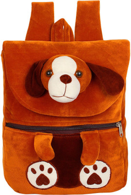 

star fashion Dog Face kids School Bag For Kids Girls Boys Picnic Bag Birthday Gift 14 Inches -Brown Colour Size (L X B X H ) ( 25 x 7 x 35cms ) 5 Litre - 36 cm(Brown)