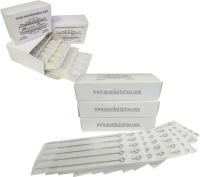 

Mumbai Tattoo 5RM,7RM,9RM & 5MFT,7MFT,9MFT Disposable Round Liner, Magnum Shader Tattoo Needles(Pack of 50)