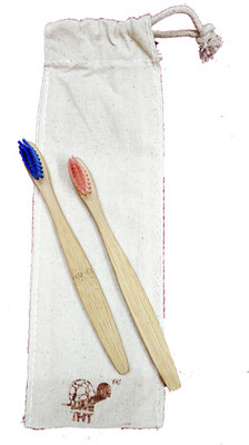 

The Happy Turtle Bamboo Toothbrush with Nylon Bristles (for Kids) Soft Toothbrush(Pack of 2)
