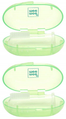 

MeeMee Unique Finger Brush (Pack of 2, Green) Soft Toothbrush(Pack of 2)