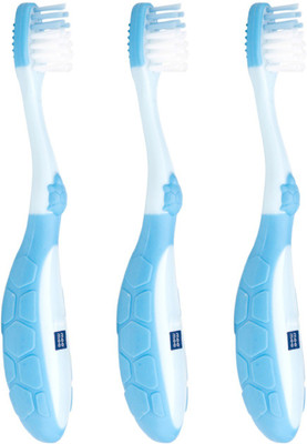 

MeeMee Easy Grip Baby Toothbrush (Pack of 3, Blue) Extra Soft Toothbrush(Pack of 3)