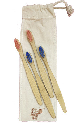 

The Happy Turtle Bamboo Toothbrush with Nylon Bristles (for Kids) Soft Toothbrush(Pack of 4)