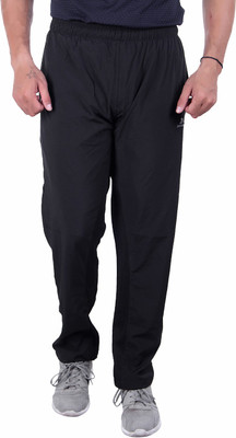 POWERHAWKE Solid Men Black Track Pants