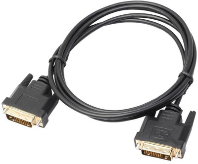 

LipiWorld TV-out Cable DVI-D 24+1 Gold Plated Pin Male To Male Dual Link Adapter Video Cable(Black, For TV, 1.5)