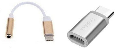 

OLECTRA METAL Type-C Male to 3.5mm Female Jack Earphone AUDIO CONVERTER Headphone CABLE WITH TYPE C TO MICRO USB Adapter (Multicolor) USB Adapter(Multicolor)