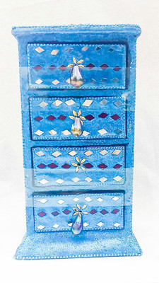 

The New Look Beautiful Decarative Jewellery Vanity Box(Blue)