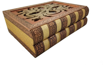 

INDIANHANDICRAFTHUB Beautifully Hand Engraved Bangle Box with Traditional Design Jewellery Box, Bangle Box, Makeup Box Vanity Box(Multicolor)