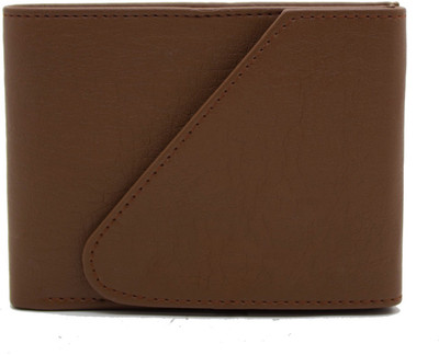 

DELMA Men Brown Genuine Leather Wallet(6 Card Slots)