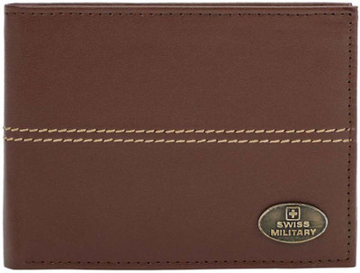 

Swiss Military Men Brown Genuine Leather Wallet(8 Card Slots)