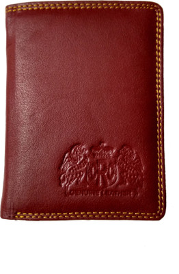 

TrendBizz Men Brown Genuine Leather Wallet(10 Card Slots), Red brown
