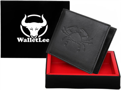 

WalletLee Men Black Genuine Leather Wallet(1 Card Slot)