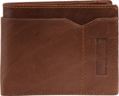 

WAIST LINERS Men Brown Genuine Leather Wallet(3 Card Slots)