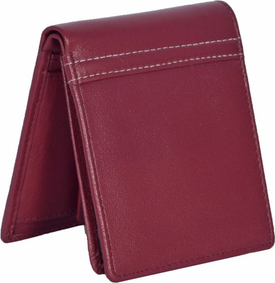 

Death By Color Men Maroon Genuine Leather Wallet(8 Card Slots)