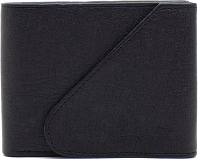 

DELMA Men Black Artificial Leather Wallet(6 Card Slots)