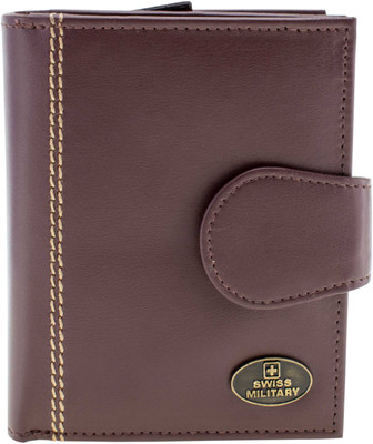 

Swiss Military Men Brown Genuine Leather Wallet(9 Card Slots)